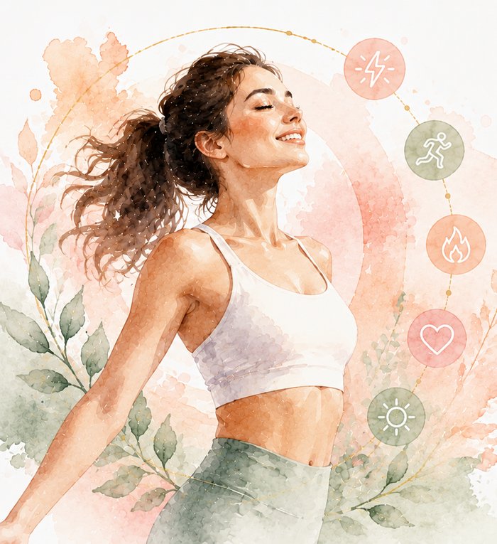 Woman feeling energized, uplifted, and full of vitality